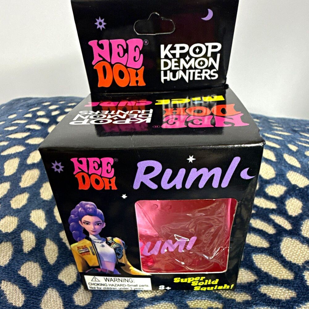 Schylling NeeDoh Nice Cube KPOP Demon Hunters, Pink, Ages 3+, MPN NCBND